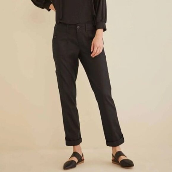 NWT Dayla Cargo Pants Linen Pants Level 99 Tencel Relaxed Fit Size 26" - Picture 1 of 12